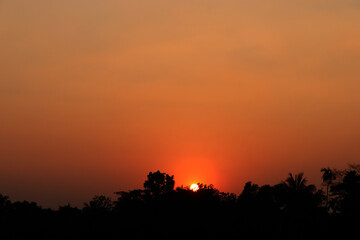 Great view of the setting sun.