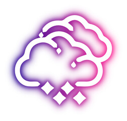 Collection of cloud neon