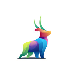 Deer colorful logo gradient template