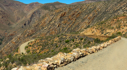 View down Swartberg Pass from Muller's Kloof, Western Cape