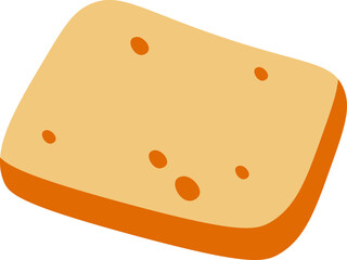 Toasted bread flat icon Breakfast