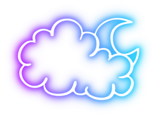 Collection of cloud neon