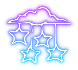 Collection of cloud neon