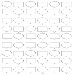 wallpaper set speech bubbles isolated on white background