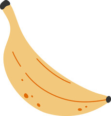 Tasty healthy fruit flat icon Banana fruit