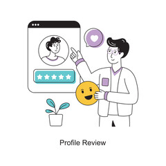 Profile Review Flat Style Design Vector illustration. Stock illustration