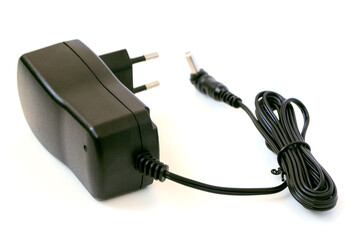 Power supply and charger isolated on white