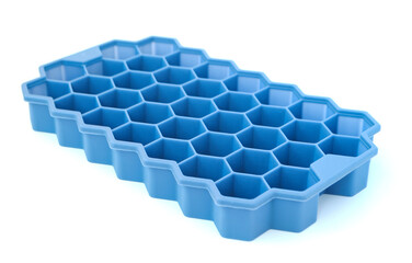 Silicone mold for freezing ice isolated on white background