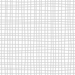 Light grey burlap mesh on white background. Stylised hand drawn canvas texture. Monochrome seamless pattern for textile, wrapping paper, scrapbook, stationery and packaging design