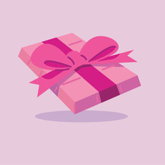valentines day gift flat vector illustration. Cute gift valentine illustration. cute chocolate illustration.