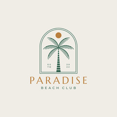Palm tree vintage logo design 