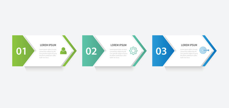 Vector Infographic Design Template With 3 Options Or Steps