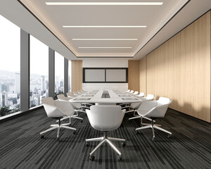3d render of office and working space