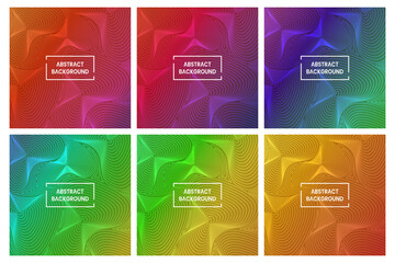 set of abstract background design with topographic line pattern. colorful and modern concept. used for backdrop, wallpaper, banner or flyer