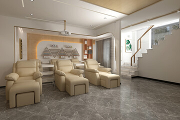 3d render of massage beauty center