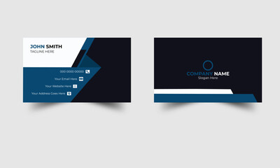 Unique visiting card templete, Trendy and simple business card layout