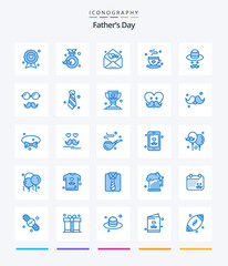 Creative Fathers Day 25 Blue icon pack  Such As avatar. day. wishes. brim. fathers day