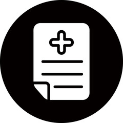 prescription glyph icon