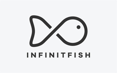 INFINITY WITH FISH LOGO SIMPLE LINE