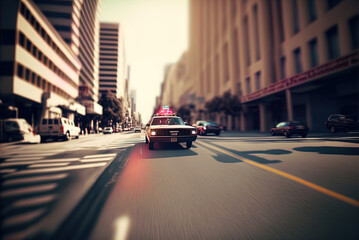 A thrilling high speed car chase. Made with Generative AI.	