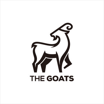 Goat illustration logo design