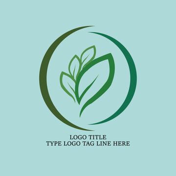 Simple leaf logo in nature catagory.