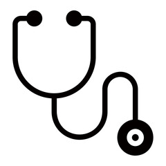 stethoscope glyph icon
