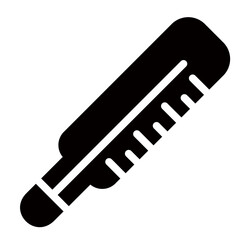 thermometer glyph icon