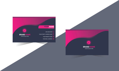 Creative and Clean Business Card Template. Moder Business Card - Creative and Clean Business Card Template. Luxury business card design template. Elegant dark back background with abstract golden wavy