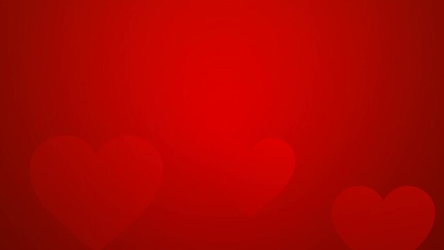 valentine's day red  background, heart shape animated background ,red gredient background