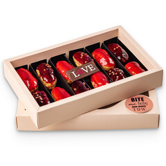 Valentine day dessert gift.