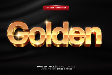 Luxury Golden Bold 3d editable text effect