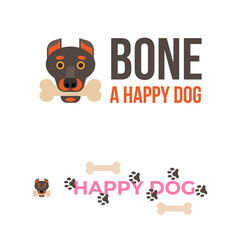Dog bone outline icon. Vector illustration