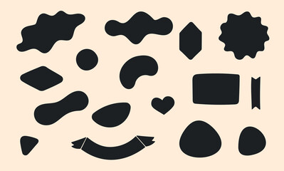 Decorative organic elements graphic shapes and ressources