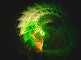 Abstract fractal art background, suggestive of astronomy and nebula. Computer generated fractal illustration art nebula.