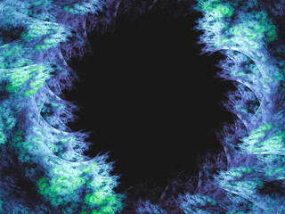 Fototapeta na wymiar Abstract fractal art background, suggestive of astronomy and nebula. Computer generated fractal illustration art nebula.