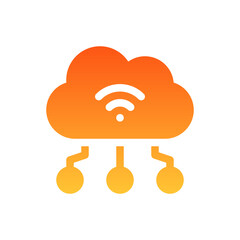 cloud flat gradient icon