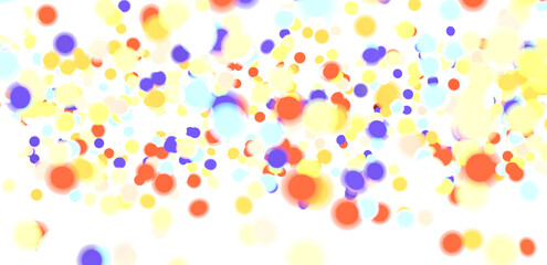 Sunburst and colorful confetti background frame illustration