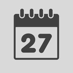 Icon page calendar day - number 27