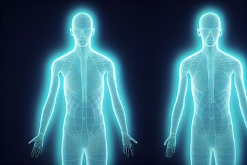 human body hologram, AI