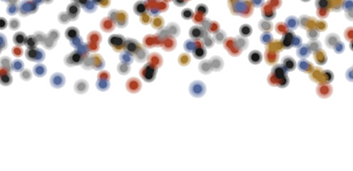  Colorful assorted confetti with serpentine on white  - in 3d png