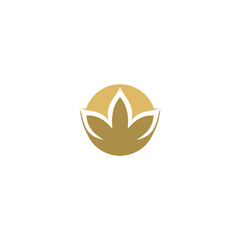 Lotus flower logo icon isolated on white background