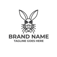 Rabbit line icon. Hare, rodent, Ester symbol. Veterinary concept. Vector illustration can be used for topics like pet shop, domestic animals, holiday