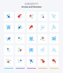 Creative Arrow 25 Flat icon pack  Such As arrow. up. back. arrows. right