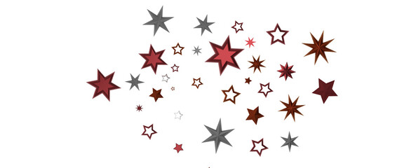 golden stars - in red