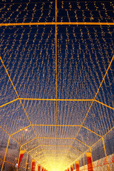 Beautiful lighting and decoration done at Isa Town, Bahrain, on occasion of National Day of Bahrain