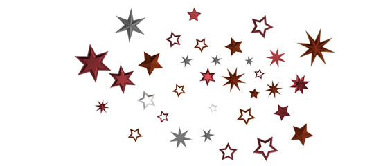 Festive christmas card. Isolated illustration white background. - in red