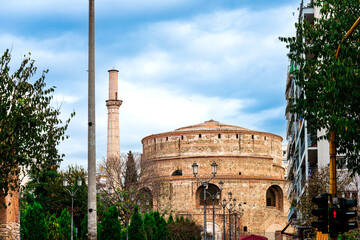 Street view of city center in Thessaloniki, Greece