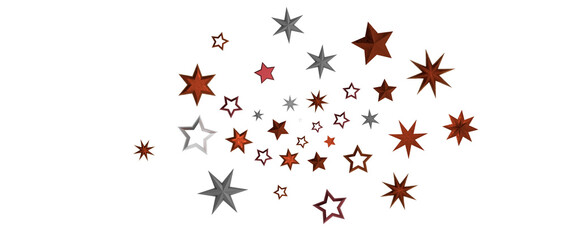 golden stars - in red