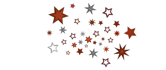 Holiday golden decoration, glitter frame isolated - in red